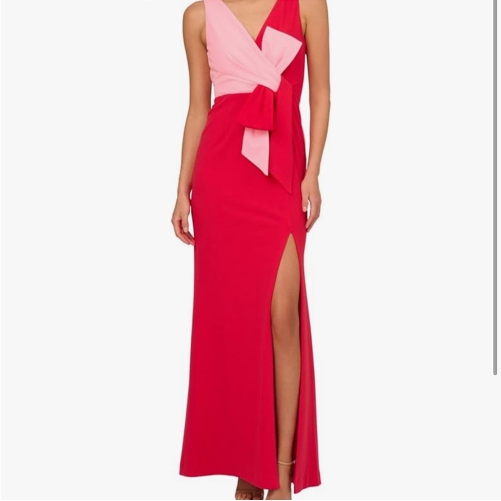 Chic Pink and Red Dress by Adrianna Papell. Size 14. New with tags